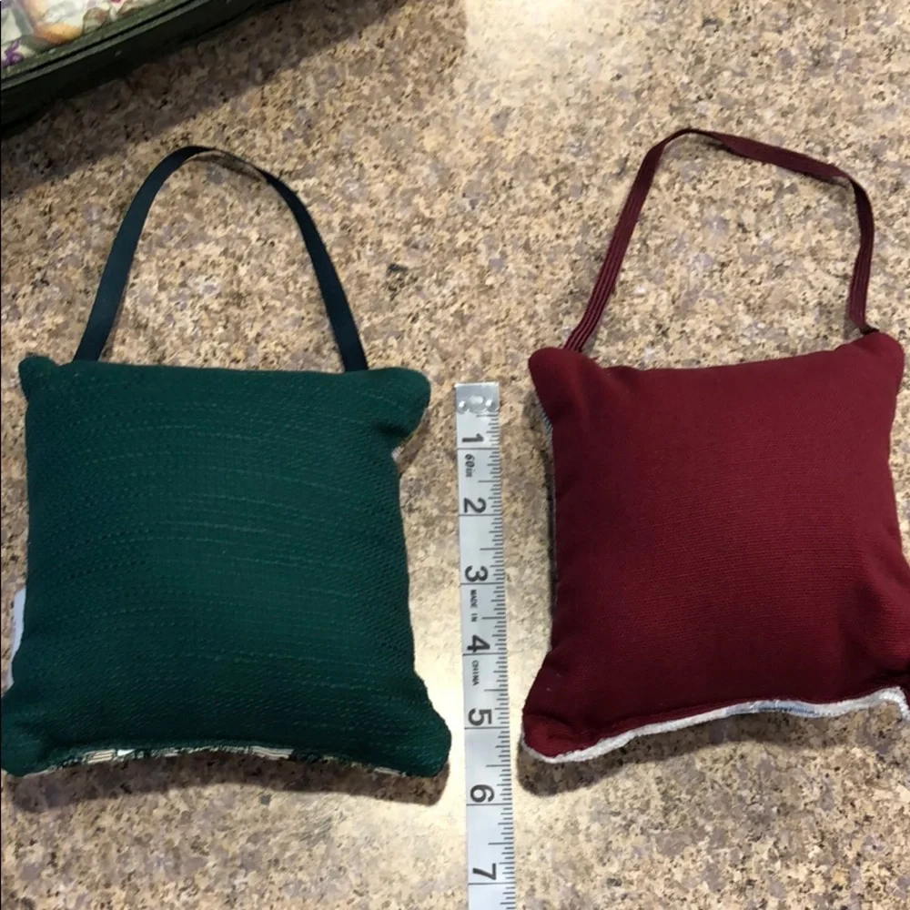 2 Longaberger Door Knob Holiday Decor Pillows